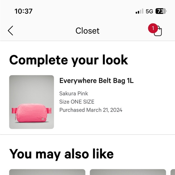 Lulu Lemon 1L Belt Bag Used 2-3 Times - Picture 2 of 5